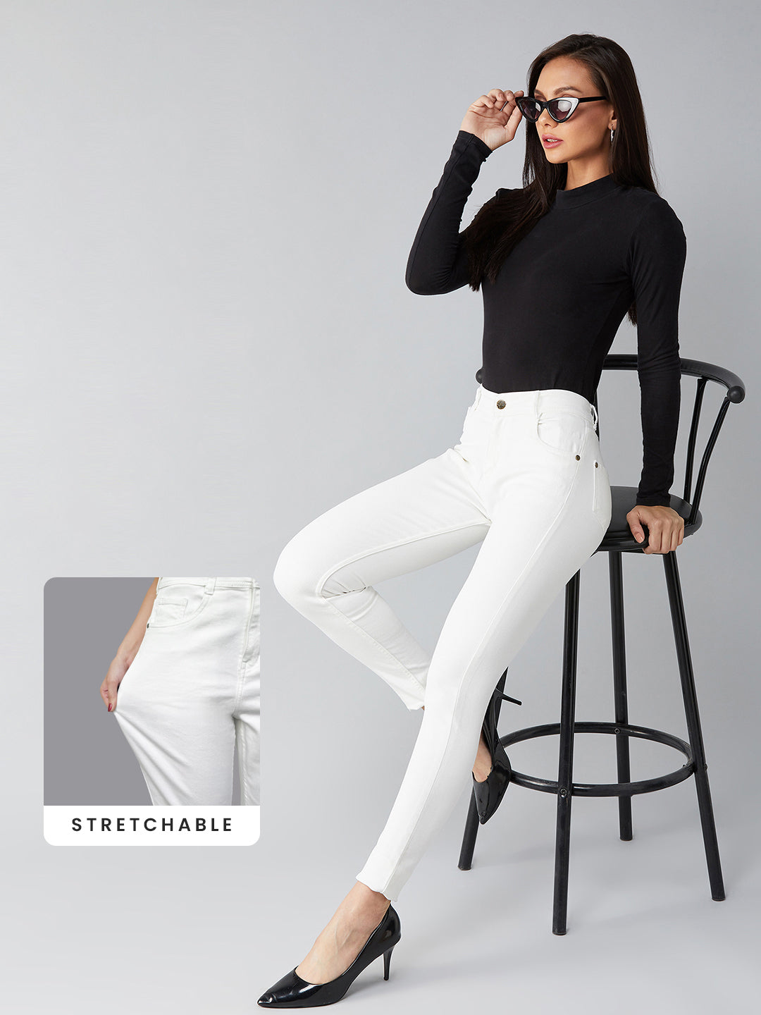 CHASEstretch™ White Skinny High-Rise Denim Jeans