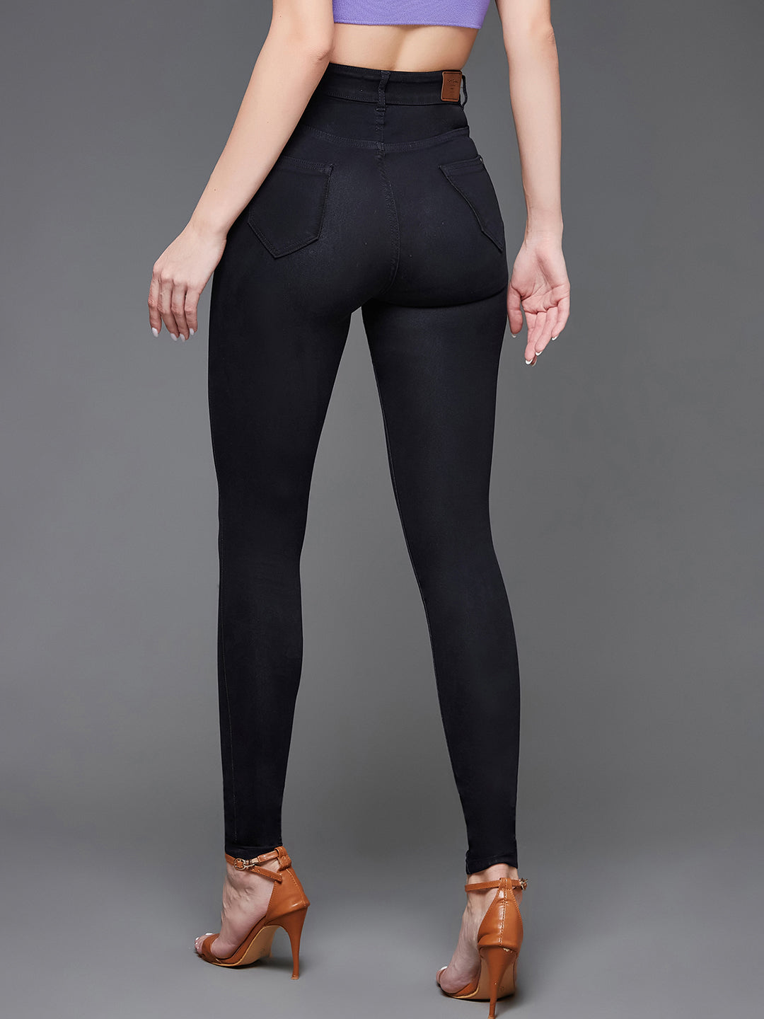 CHASEstretch™ Women's Black Skinny-Fit High-Rise Stretchable Denim Jeans