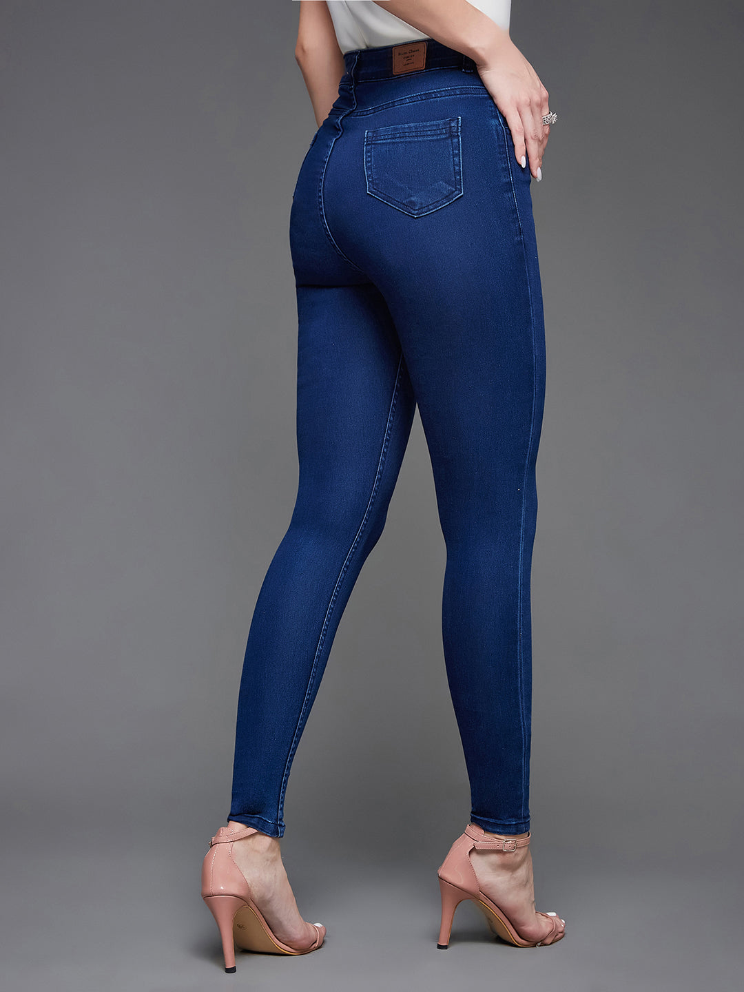 CHASEstretch™ Navy-Blue Skinny High-Rise Denim Jeans
