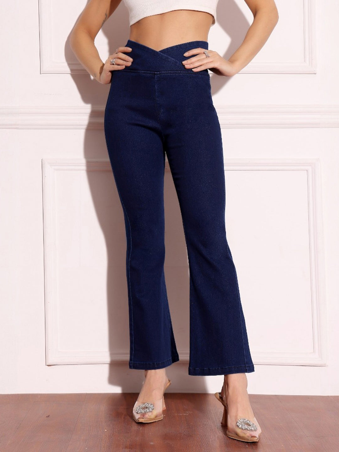 CHASEshape™ Light-Shaping Bootcut High-Rise Navy Blue Denim Jeans