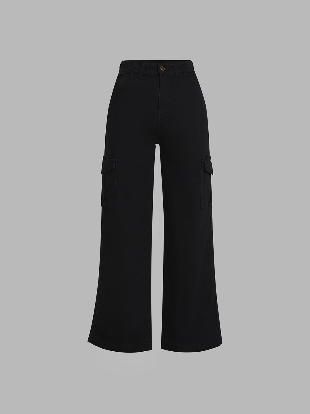 24/7 Comfort Black Wide-Leg High-Rise Stretchable Denim Jeans