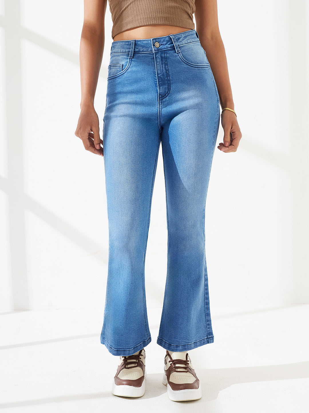 CHASEshape™ Mild Compression Bootcut High-Rise Mid-Blue Denim Jeans