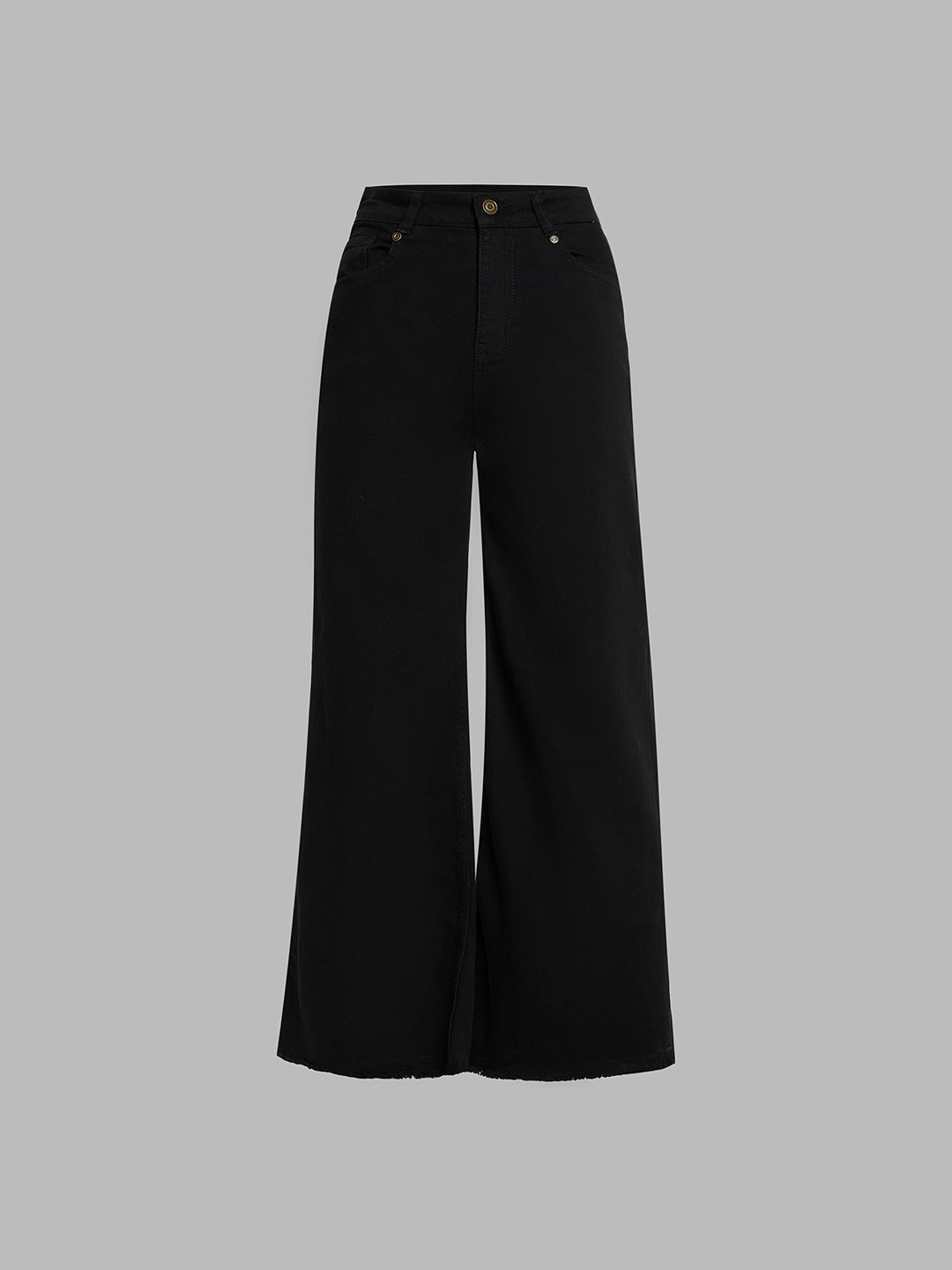 24/7 Comfort Black High-Rise Stretchable Wide-Leg Denim Jeans