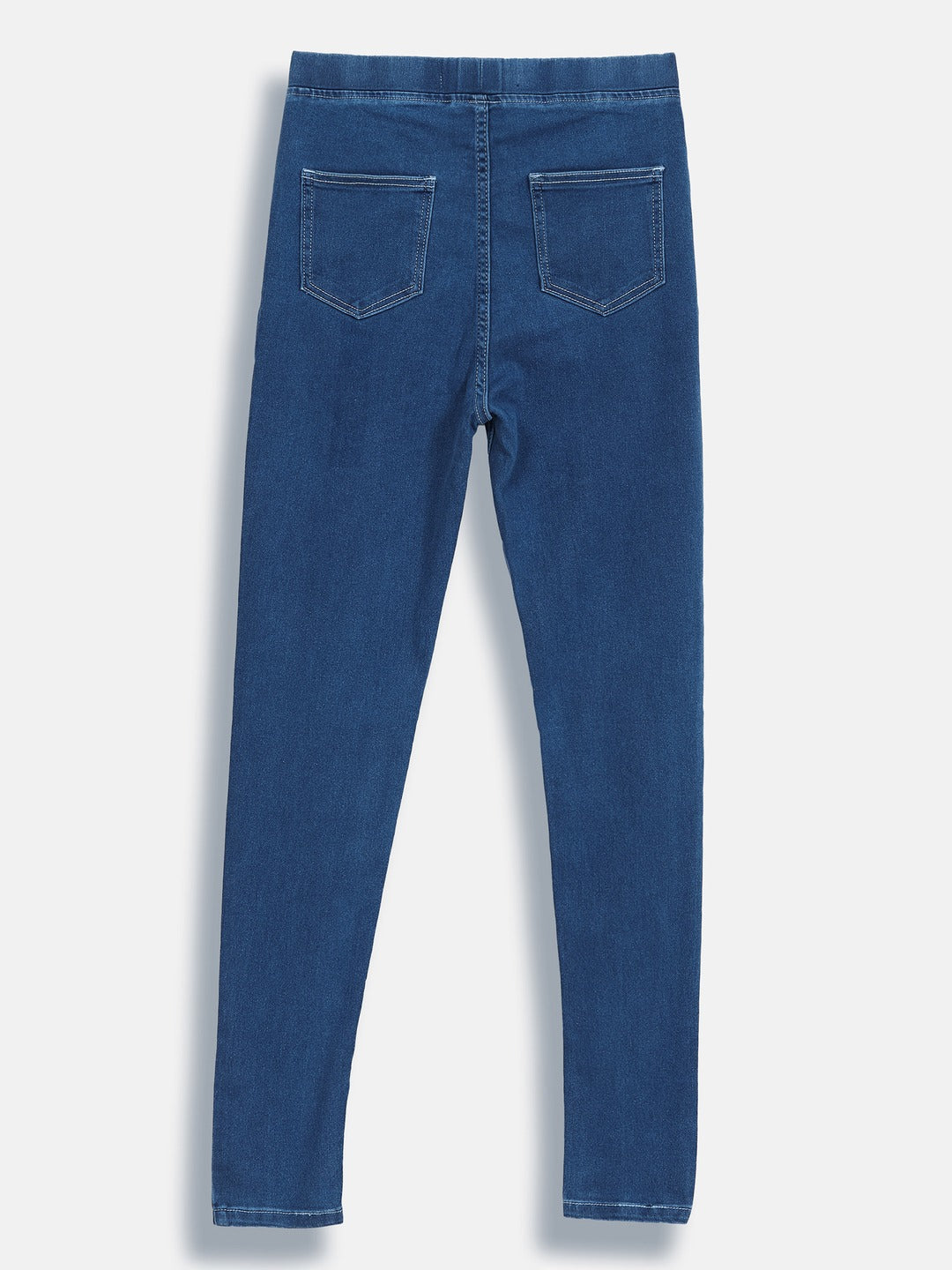 Mid-Blue Skinny-Fit Denim Jeggings for Girls/Teenagers