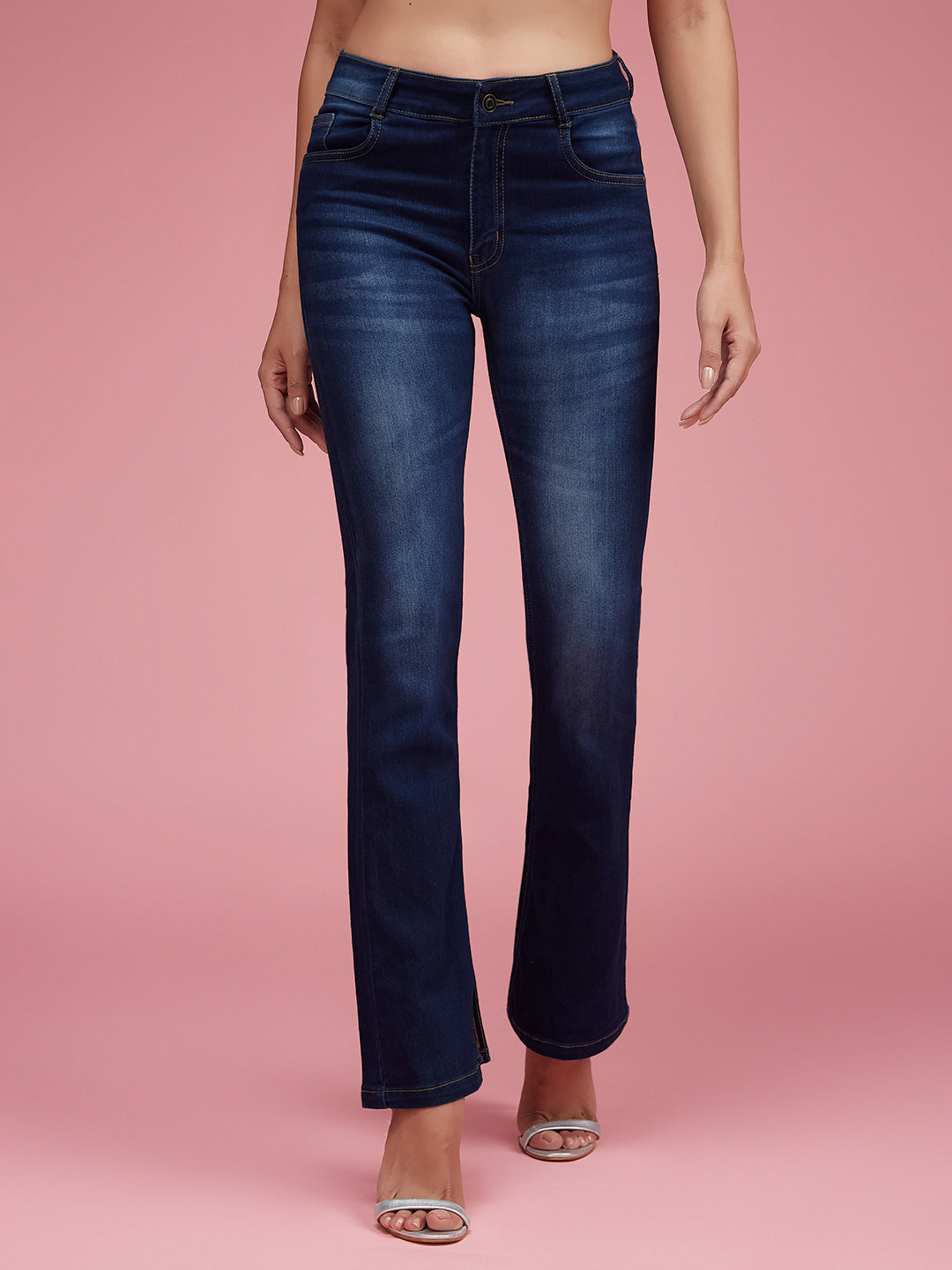 24/7 Comfort Blue Bootcut Mid-Rise Stretchable Denim Jeans