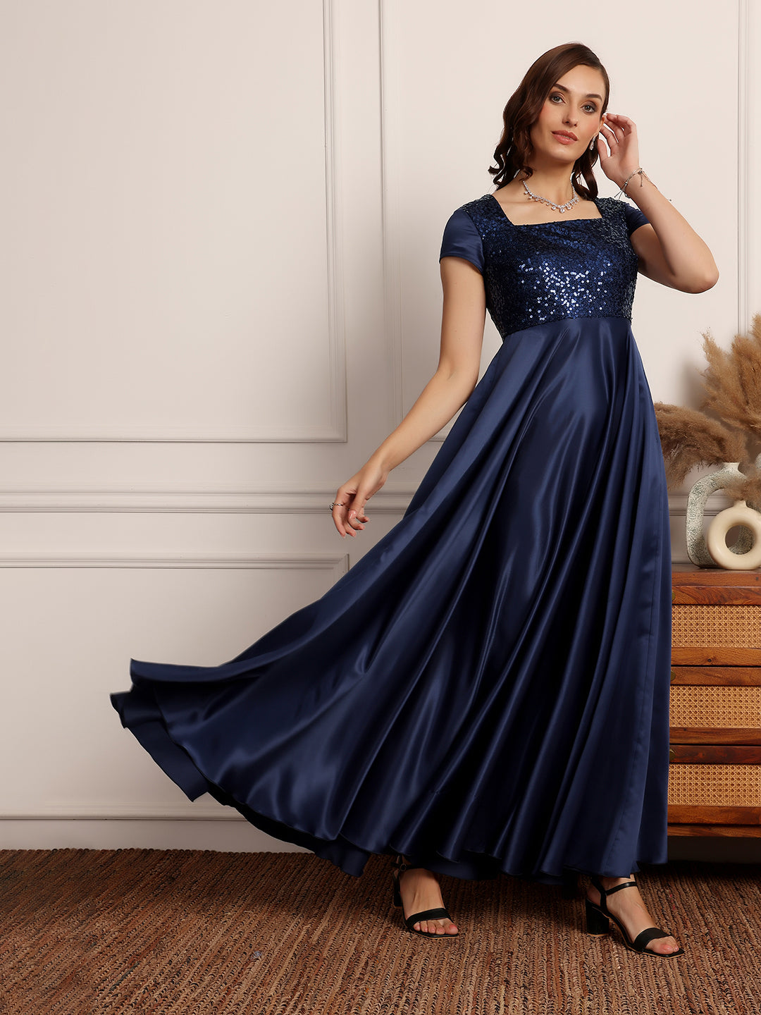 Navy Sleeve Fit And Flare Maxi Dress Navy Chiffon Long Sleeve Pleated Maxi Dress PinkBlush Navy Sleeve Fit And Flare Maxi Dress Navy Chiffon Long Sleeve Pleated Maxi Dress PinkBlush