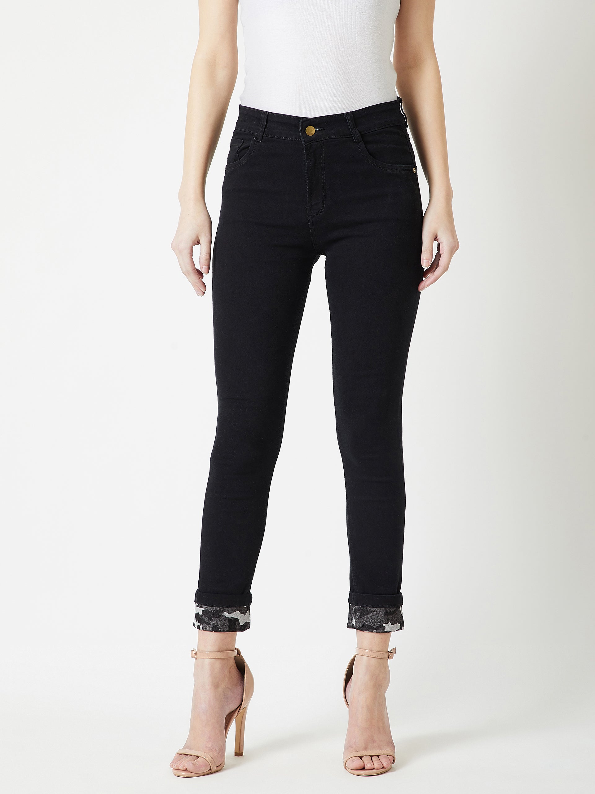 24/7 Comfort Black High-Rise Slim-Fit Stretchable Denim Jeans