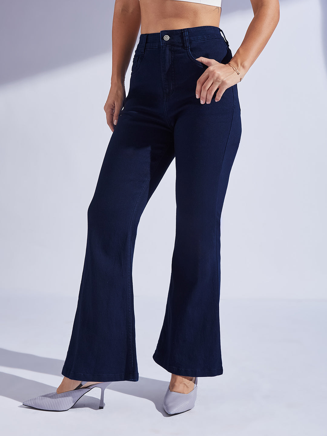 CHASEshape™ Light-Shaping Bootcut High-Rise Navy Blue Denim Jeans