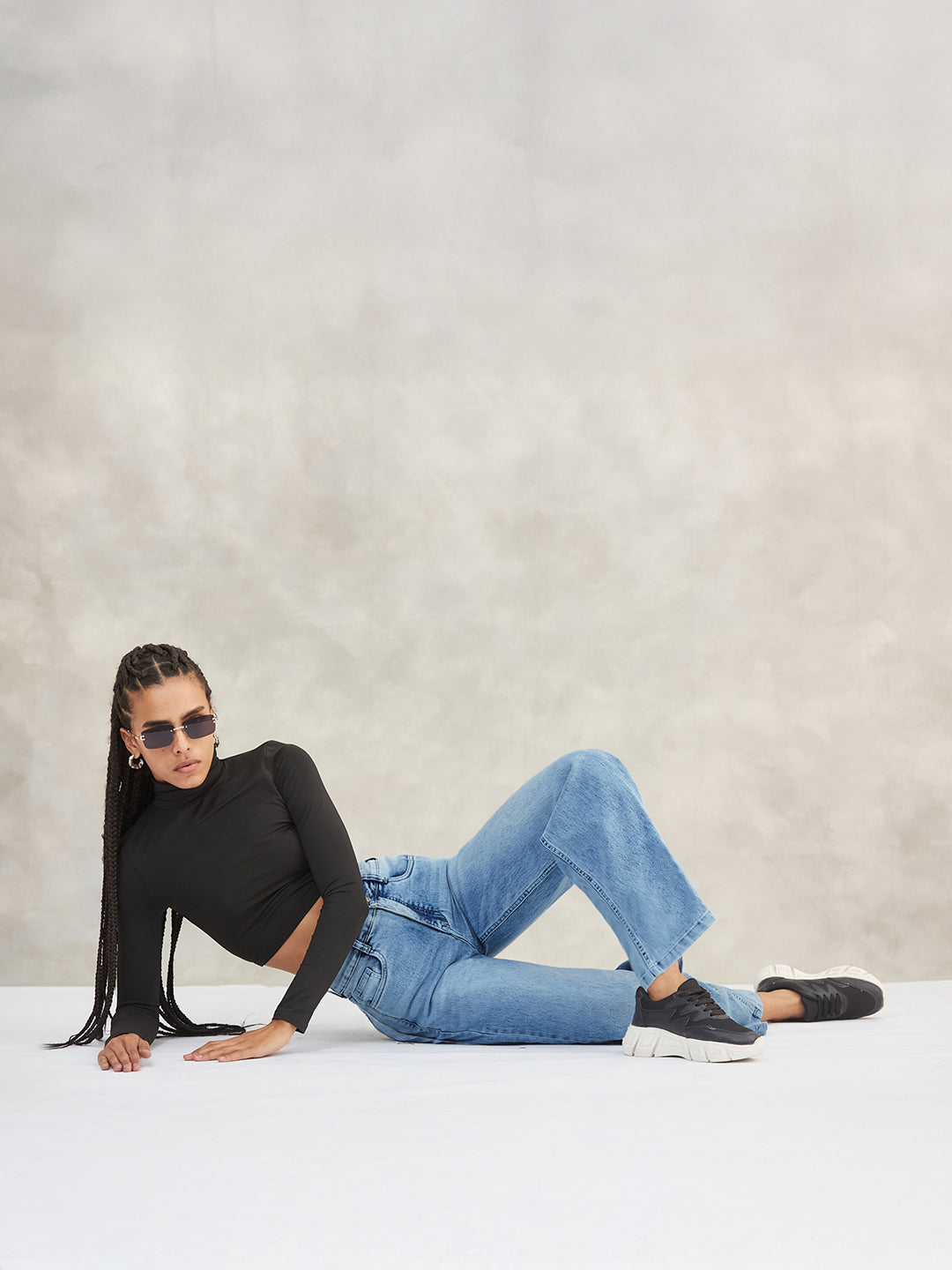 CHASEshape™ Light-Shaping Wide-Leg High-Rise Light-Blue Denim Jeans