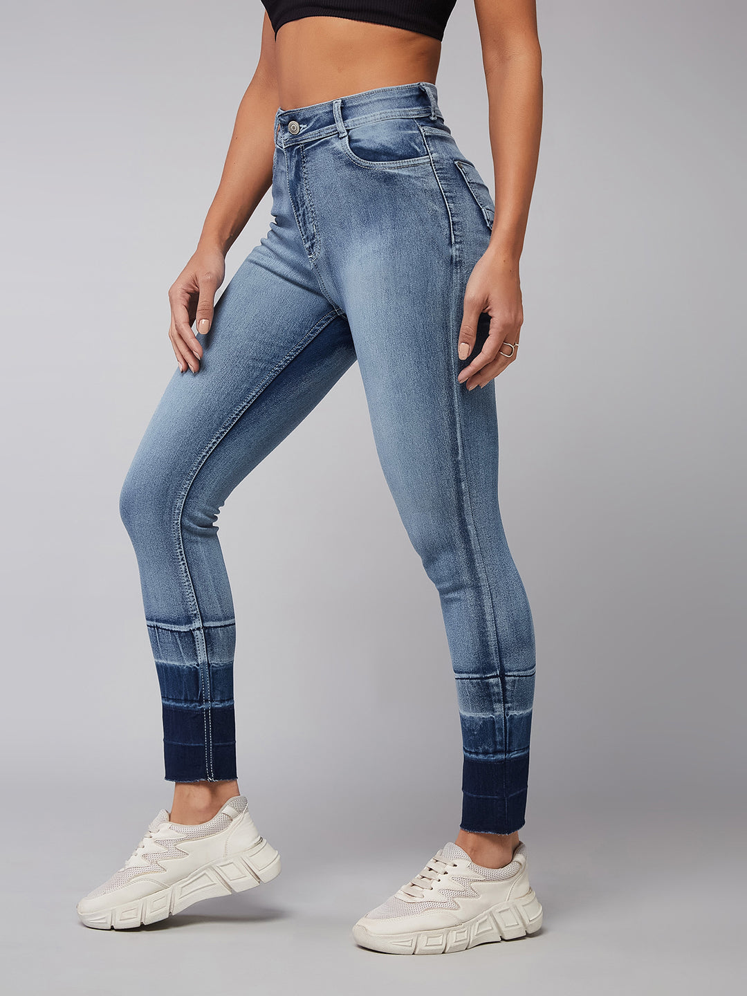 CHASEstretch™ Light Blue Skinny-Fit High-Rise Ankle Length Denim Jeans