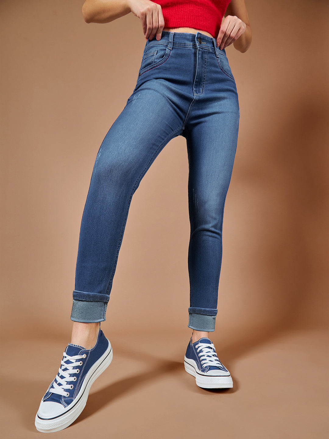 CHASEstretch™ Blue Skinny-Fit High-Rise Denim Jeans