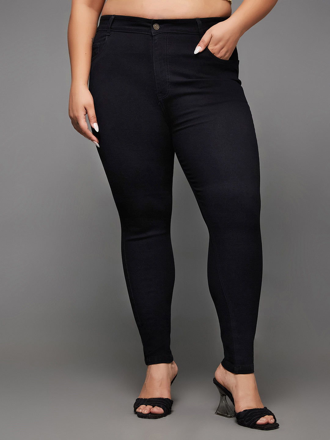 CHASEstretch™ Black Skinny-Fit High-Rise Stretchable Denim Jeans