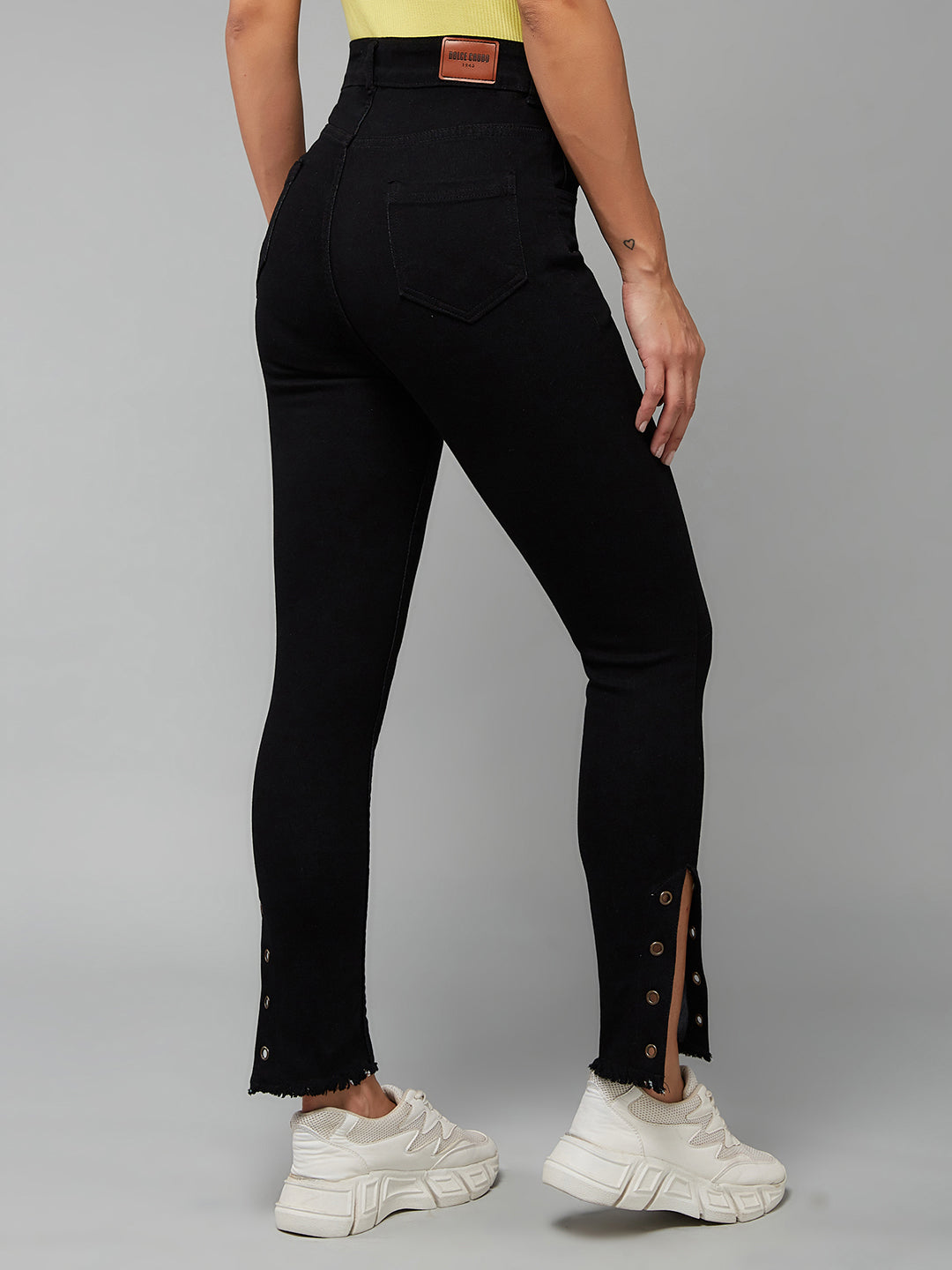 24/7 Comfort Black Skinny-Fit Relaxed High-Rise Stretchable Denim Jeans