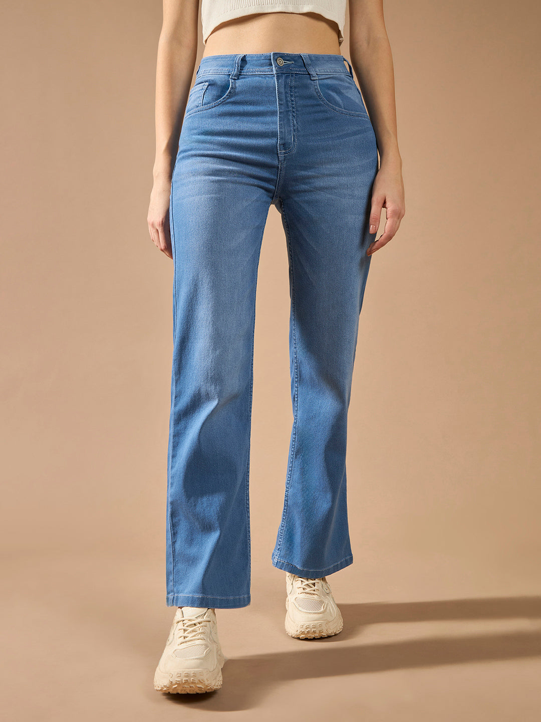 CHASEstretch™ Light Blue Wide-Leg Mid-Rise Light Weight Denim Jeans