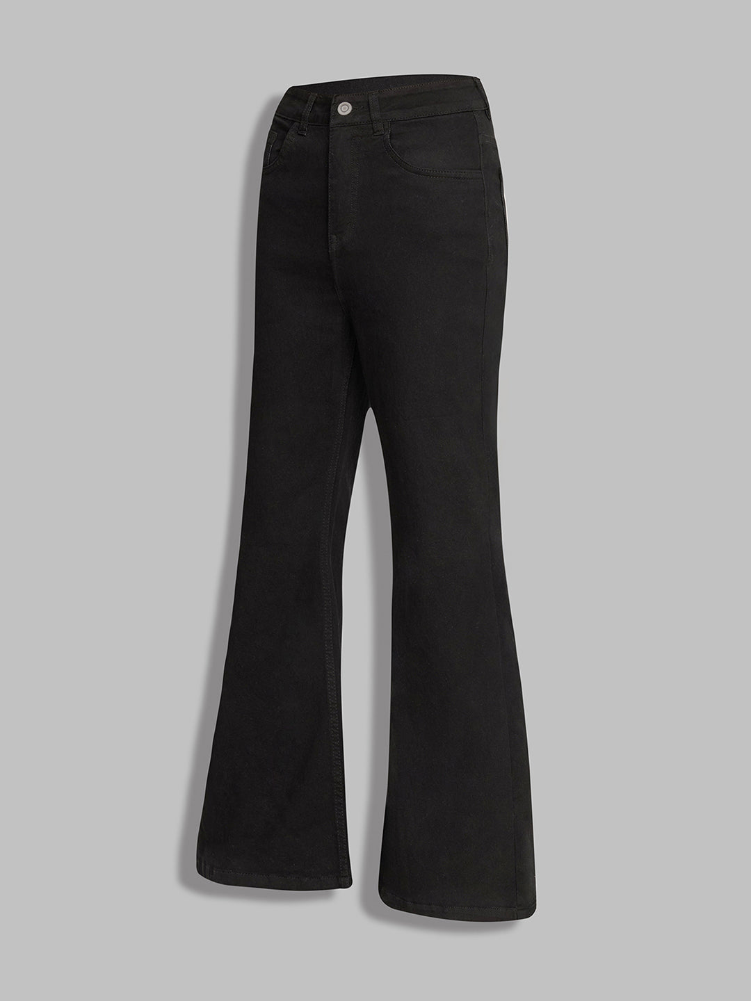 Women's Black Bootcut High-Rise Stretchable Denim Jeans