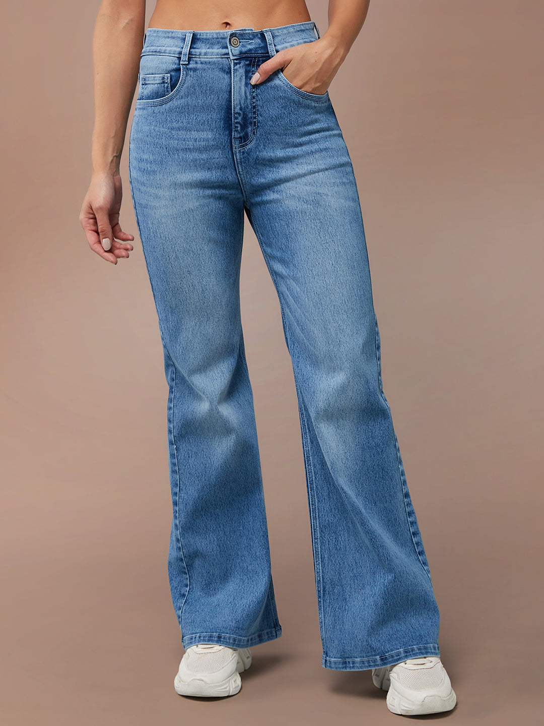 CHASEstretch™ Light Blue Wide-Leg High-Rise Denim Jeans