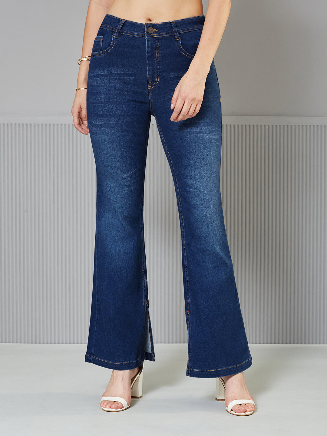 CHASEstretch™ Blue Bootcut Mid-Rise Denim Jeans for Women