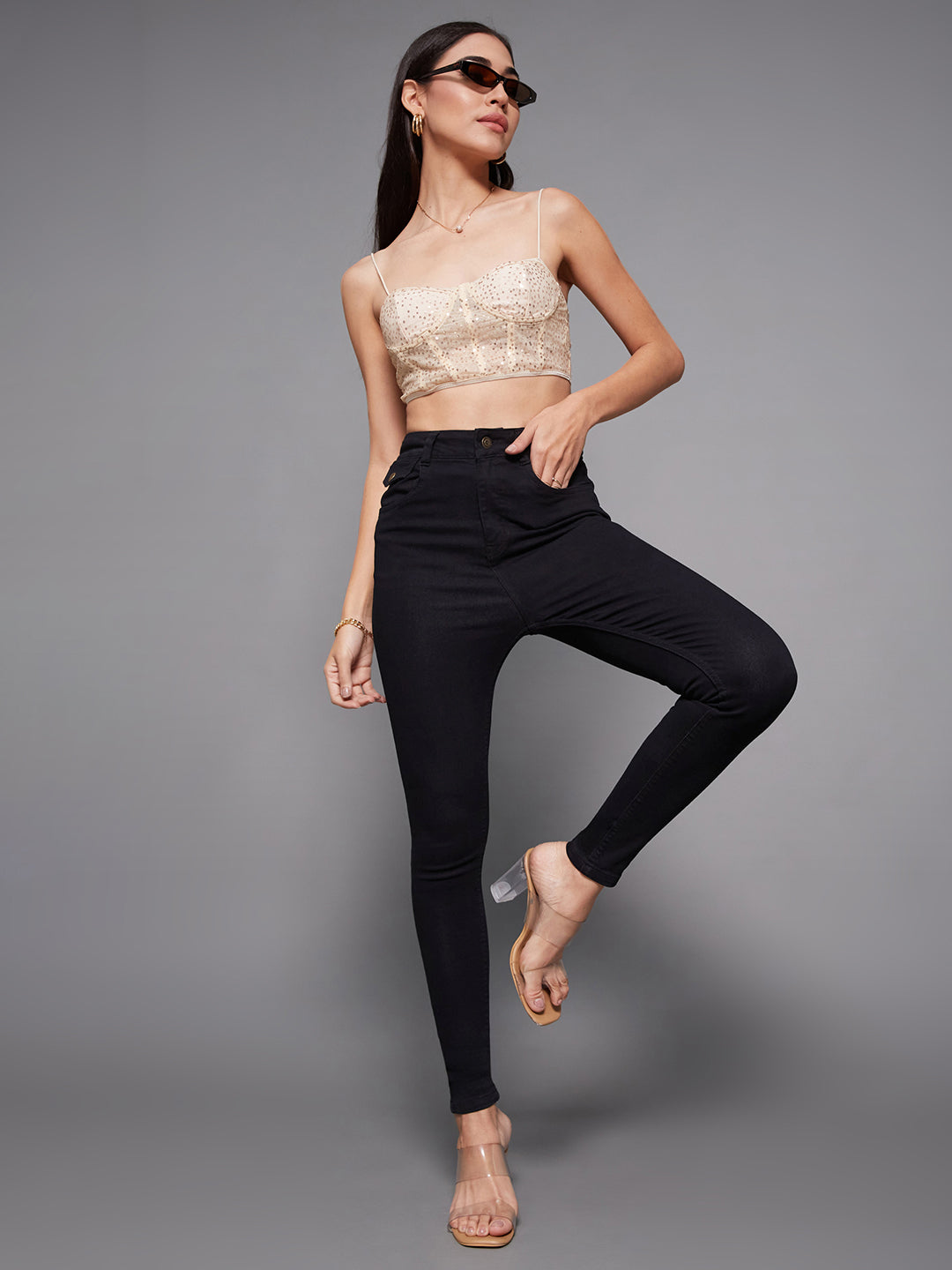 CHASEstretch™ Women's Black Skinny High-Rise Stretchable Denim Jeans