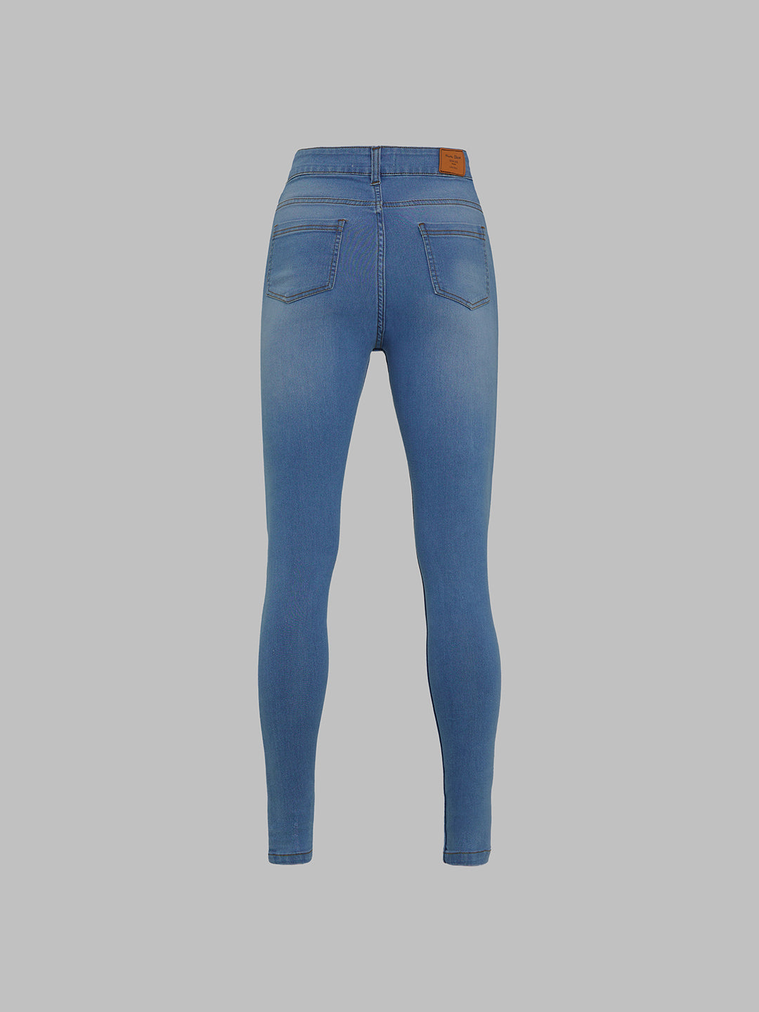 CHASEstretch™ Women's Blue Skinny High-Rise Mild Distress Stretchable Denim Jeans