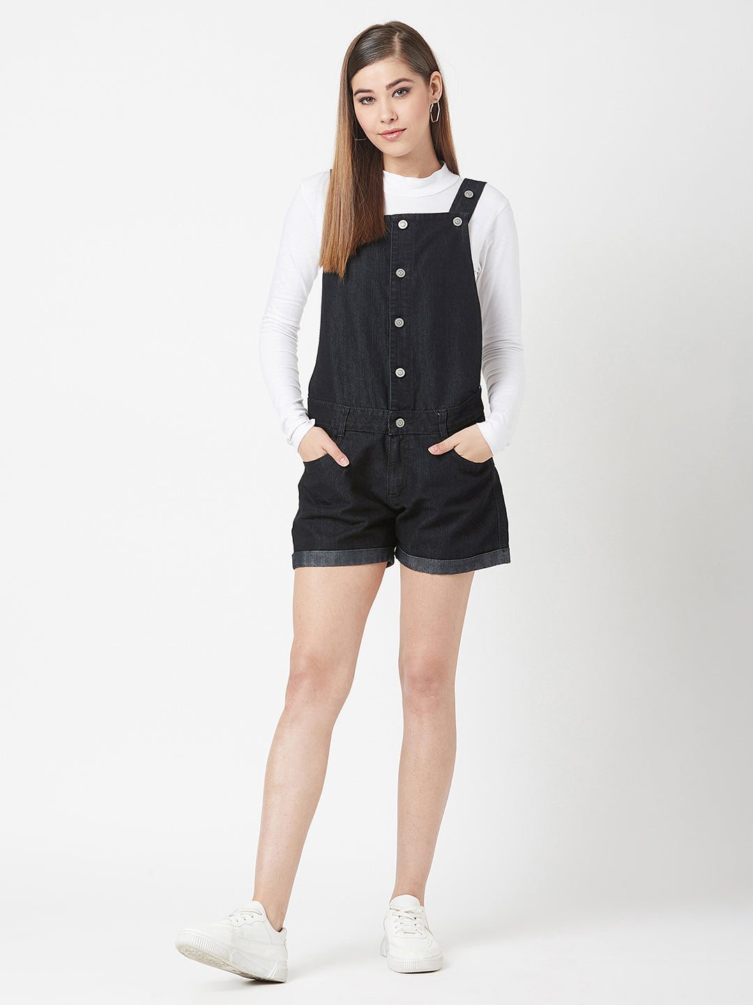 Black stretch denim denim — Miss Chase