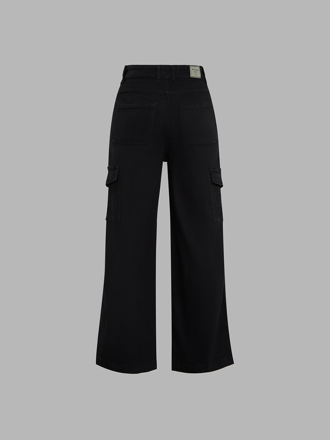 24/7 Comfort Black Wide-Leg High-Rise Stretchable Denim Jeans