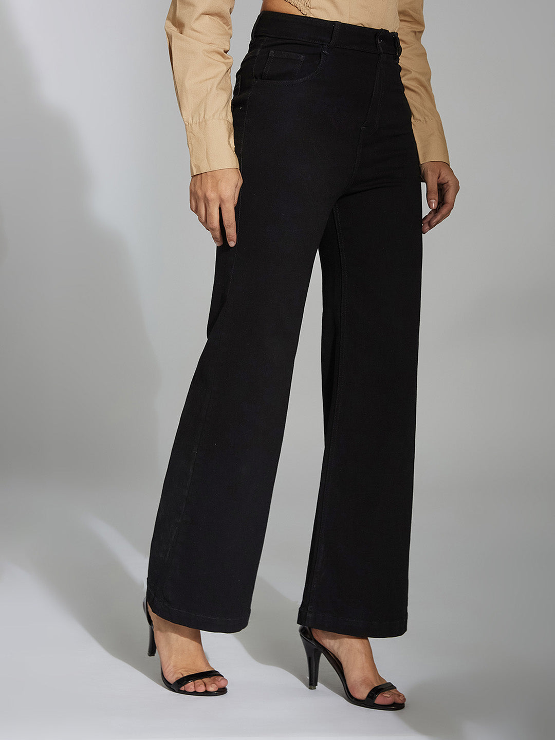 CHASEshape™ Black Bootcut High-Rise Stretchable Denim Jeans