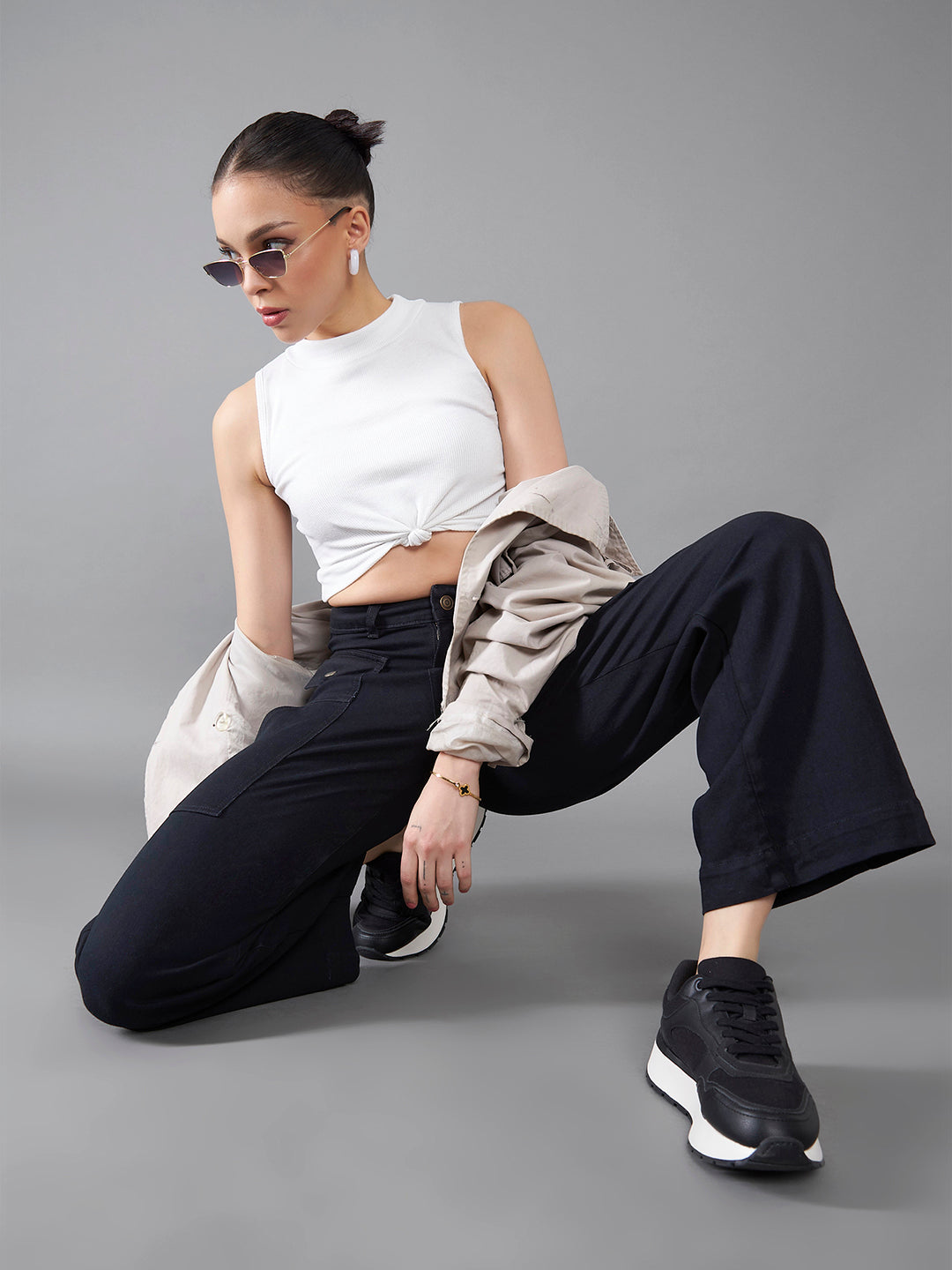 CHASEstretch™ Black Flared High-Rise Denim Jeans