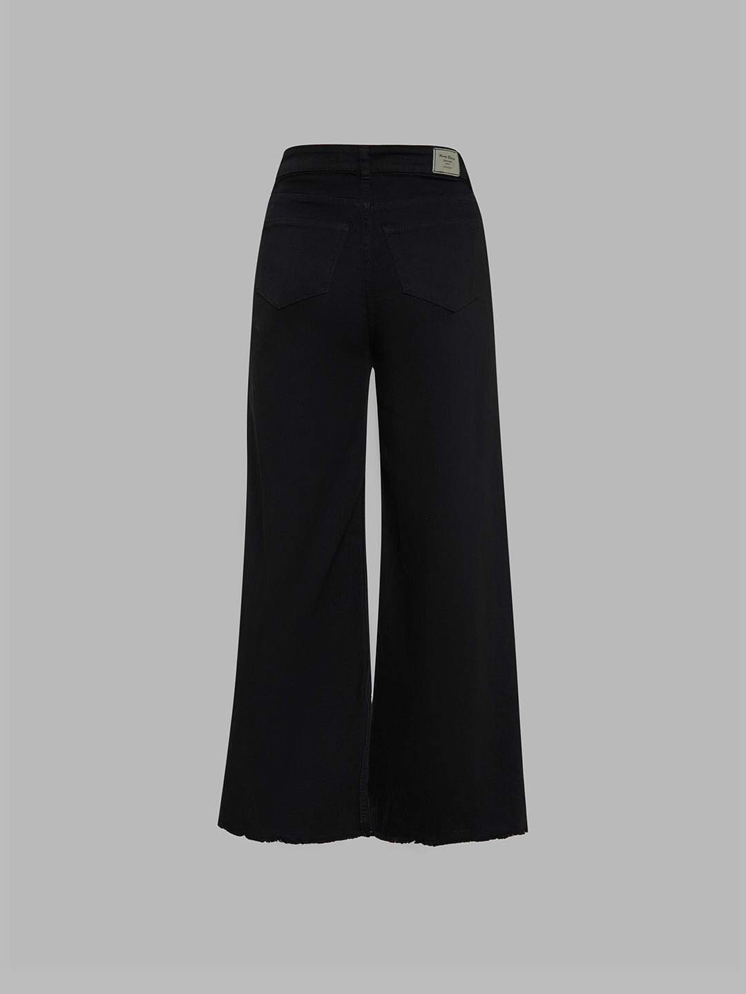 24/7 Comfort Black High-Rise Stretchable Wide-Leg Denim Jeans