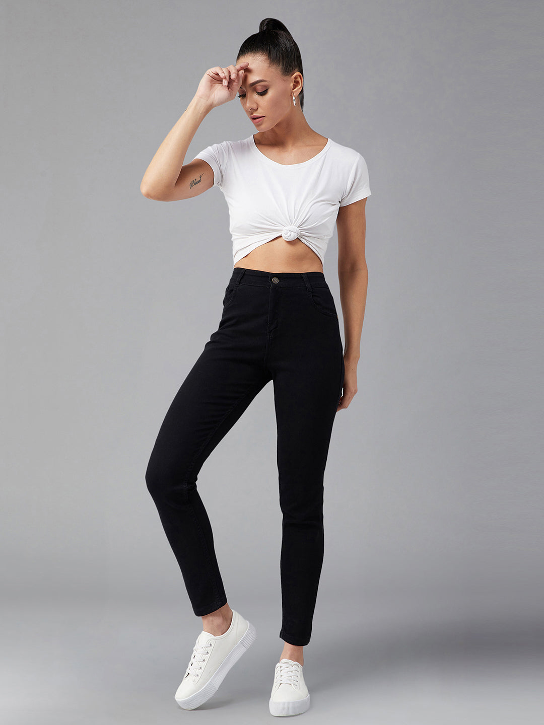 CHASEstretch™ Black Skinny-Fit High-Rise Denim Jeans