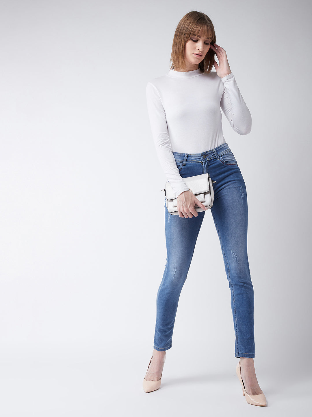 CHASEstretch™ Blue Skinny-Fit High-Rise Denim Jeans