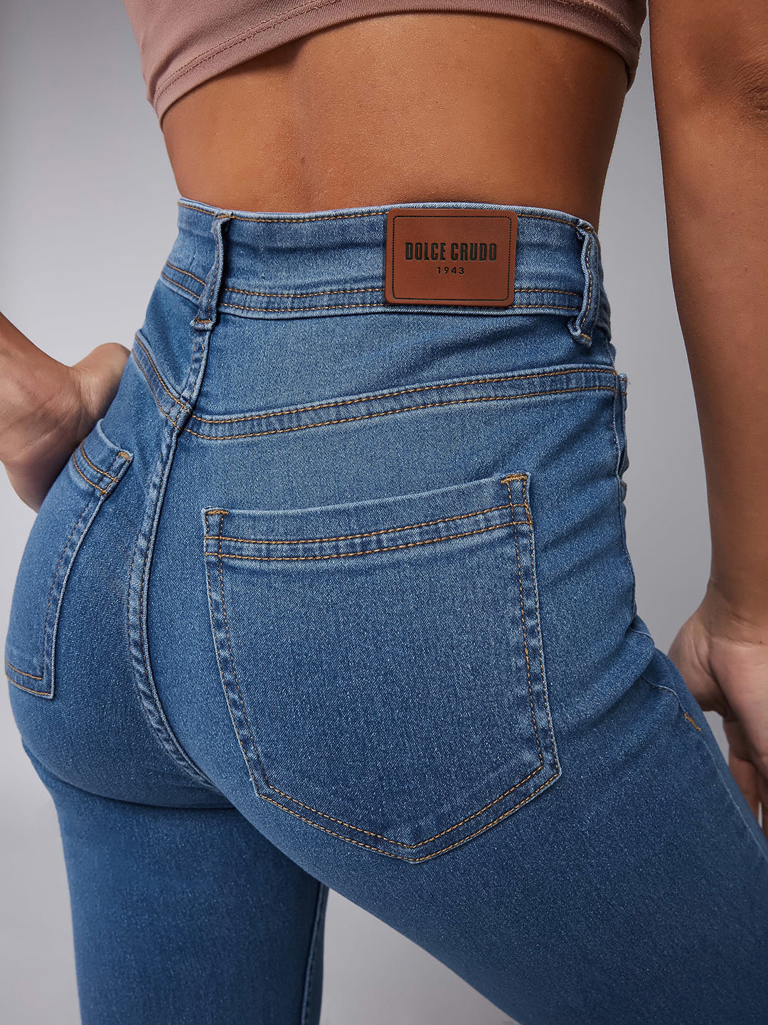 CHASEstretch™ Blue Skinny High-Rise Distressed Denim Jeans