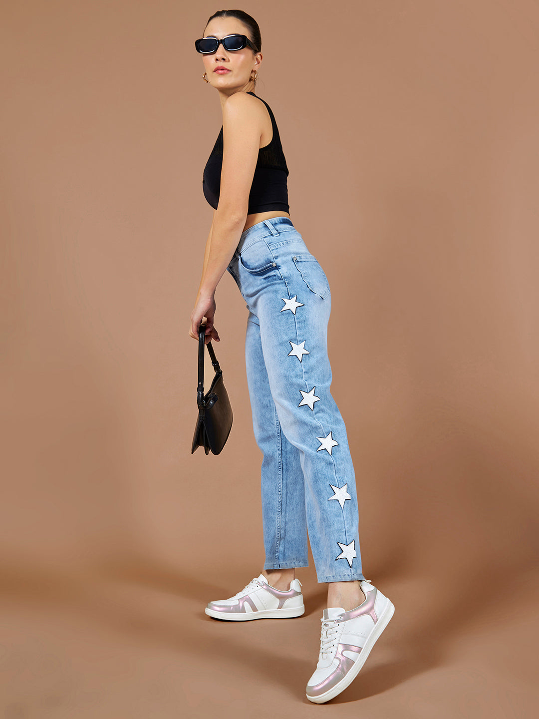 24/7 Comfort Light Blue Slim-Fit High-Rise Stretchable Denim Jeans