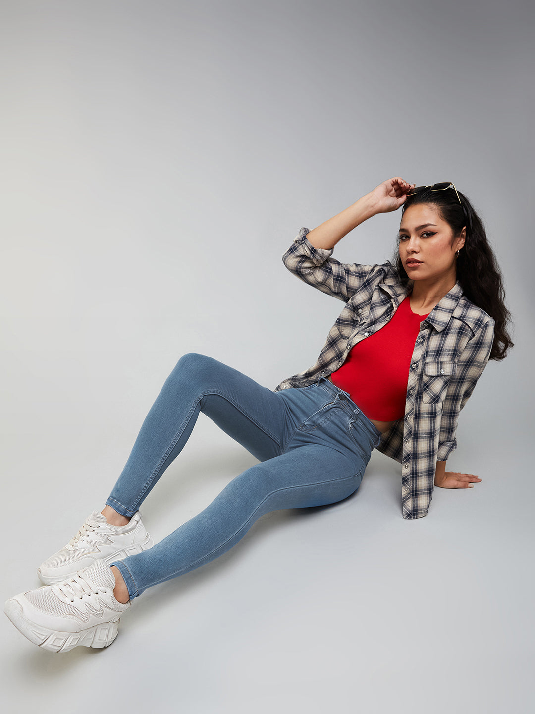 Women's Blue Skinny High-Rise Denim Jeans