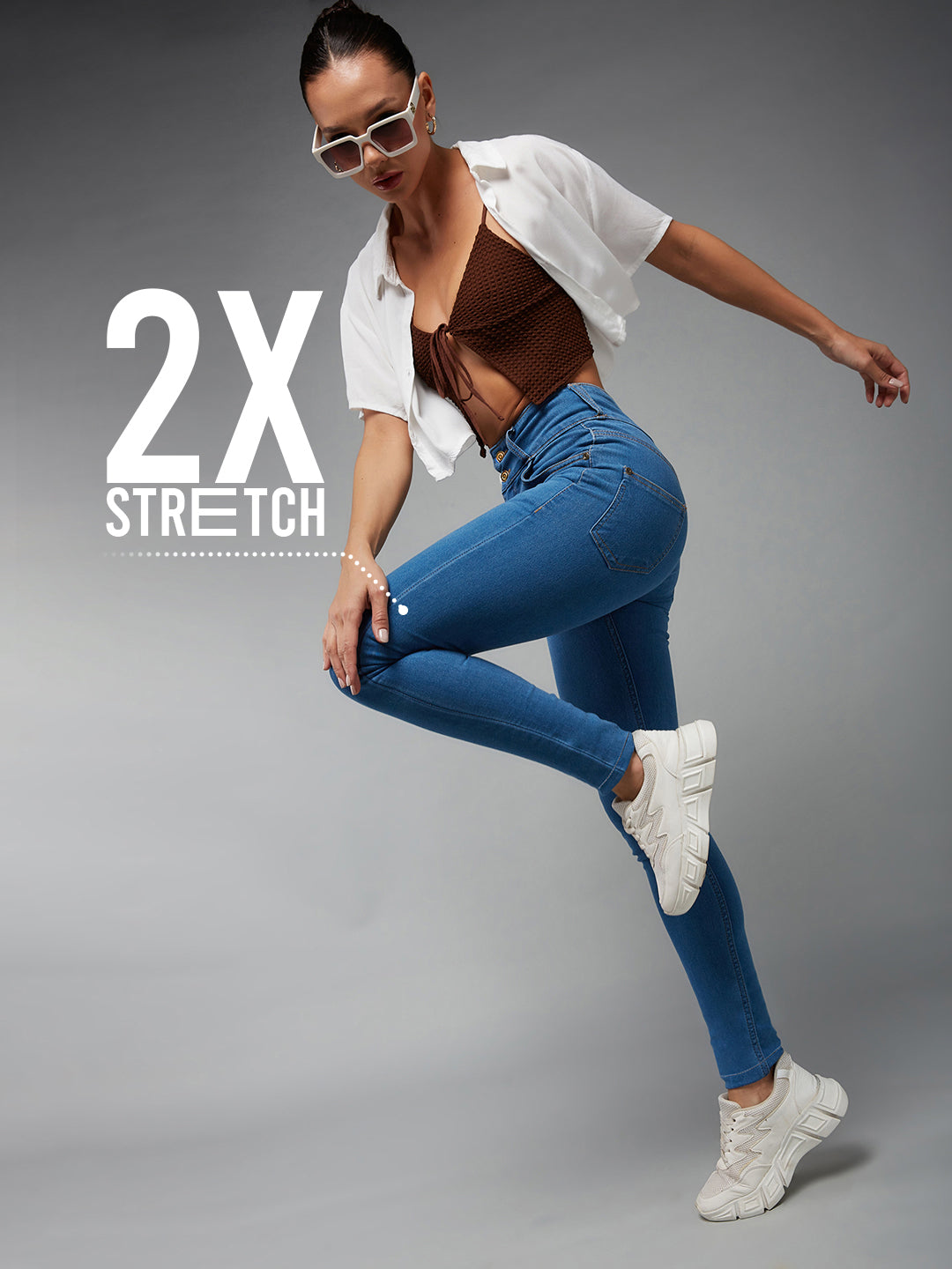 CHASEstretch™ Blue Skinny-Fit High-Rise High-Rise Denim Jeans