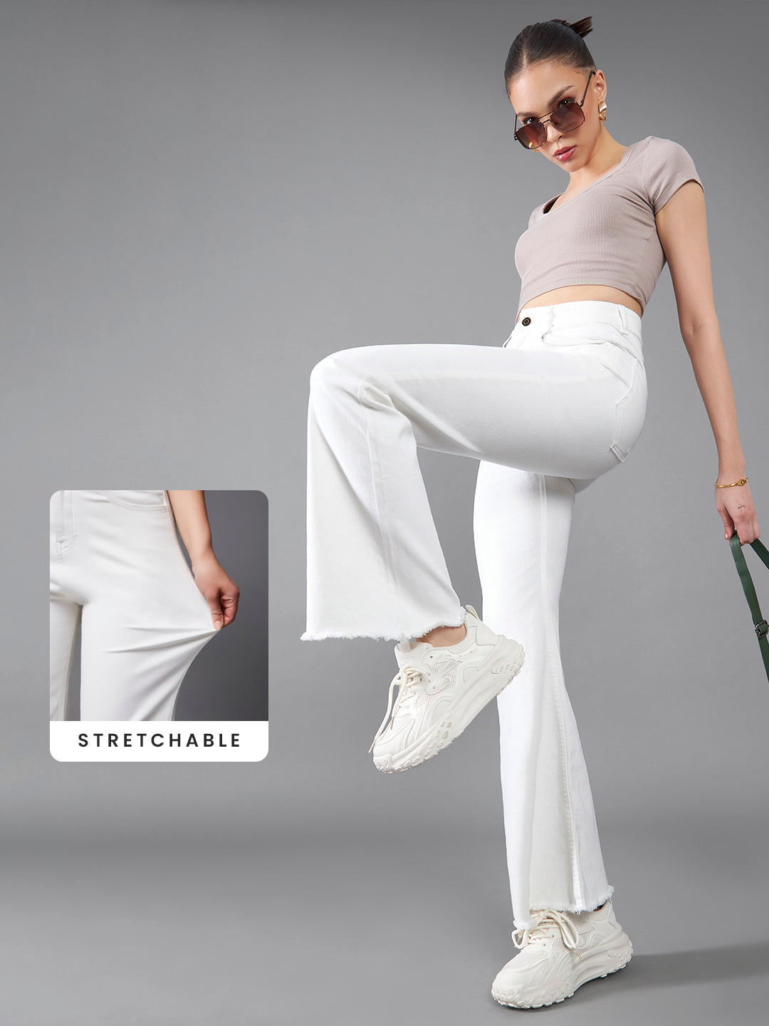 CHASEstretch™ White Bootcut High-Rise Denim Jeans