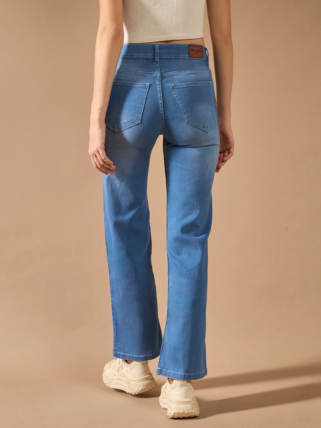 CHASEstretch™ Light Blue Wide-Leg Mid-Rise Light Weight Denim Jeans