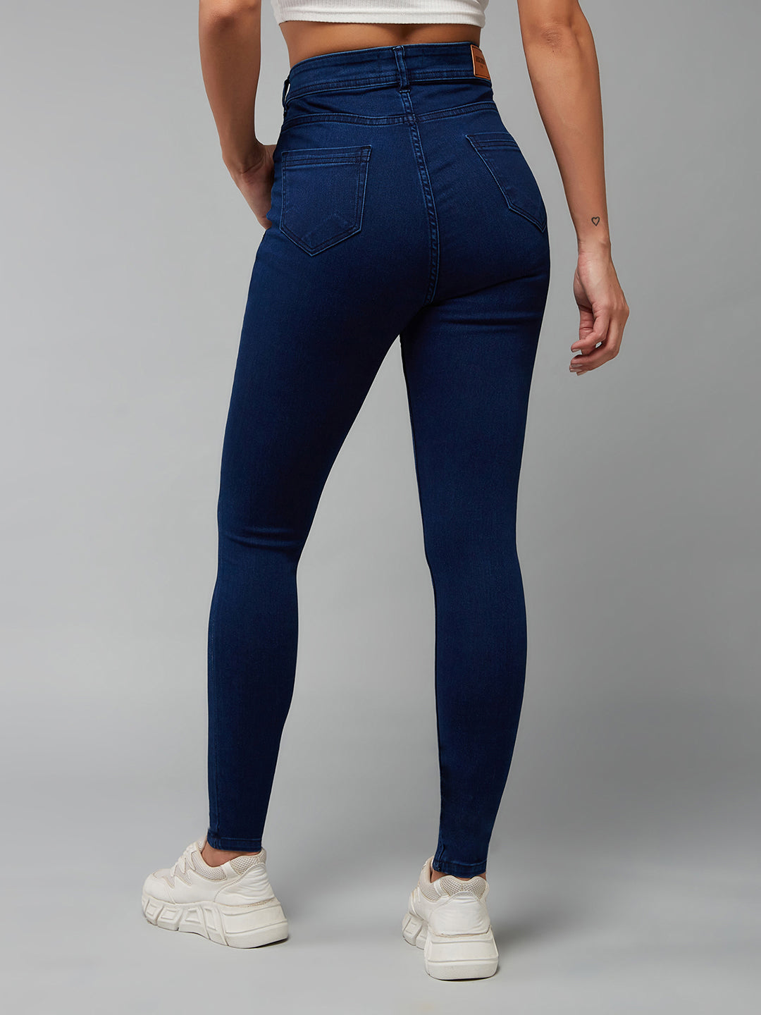 CHASEstretch™ Navy-Blue Skinny-Fit High-Rise Denim Jeans