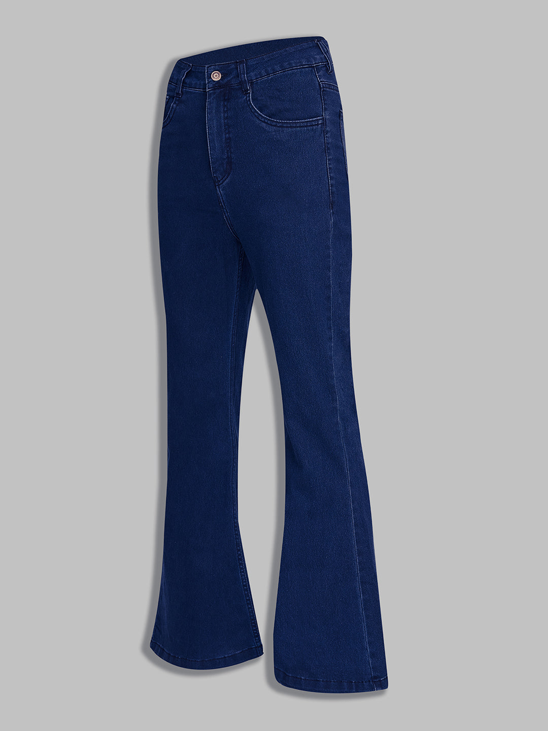 CHASEshape™ Navy-Blue Bootcut High-Rise Stretchable Denim Jeans for Women