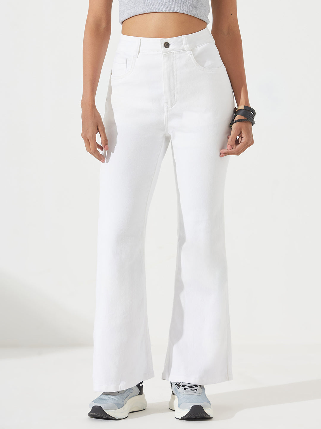CHASEstretch™ White Bootcut High-Rise Stretchable Denim Jeans for Women