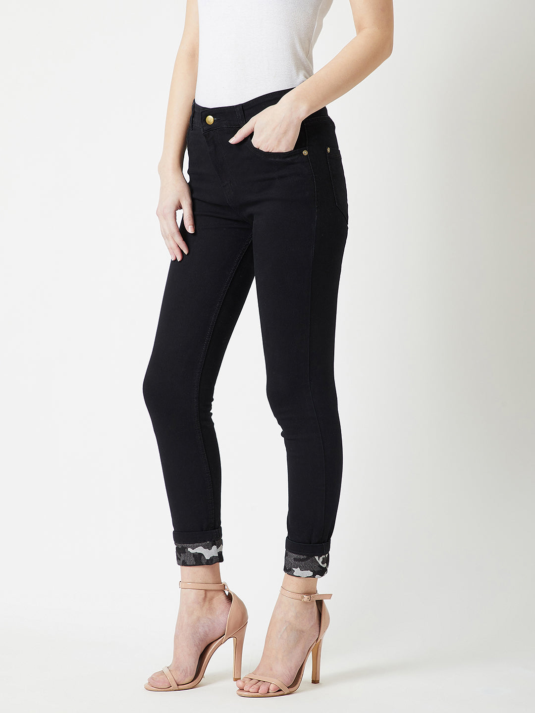 24/7 Comfort Black High-Rise Slim-Fit Stretchable Denim Jeans