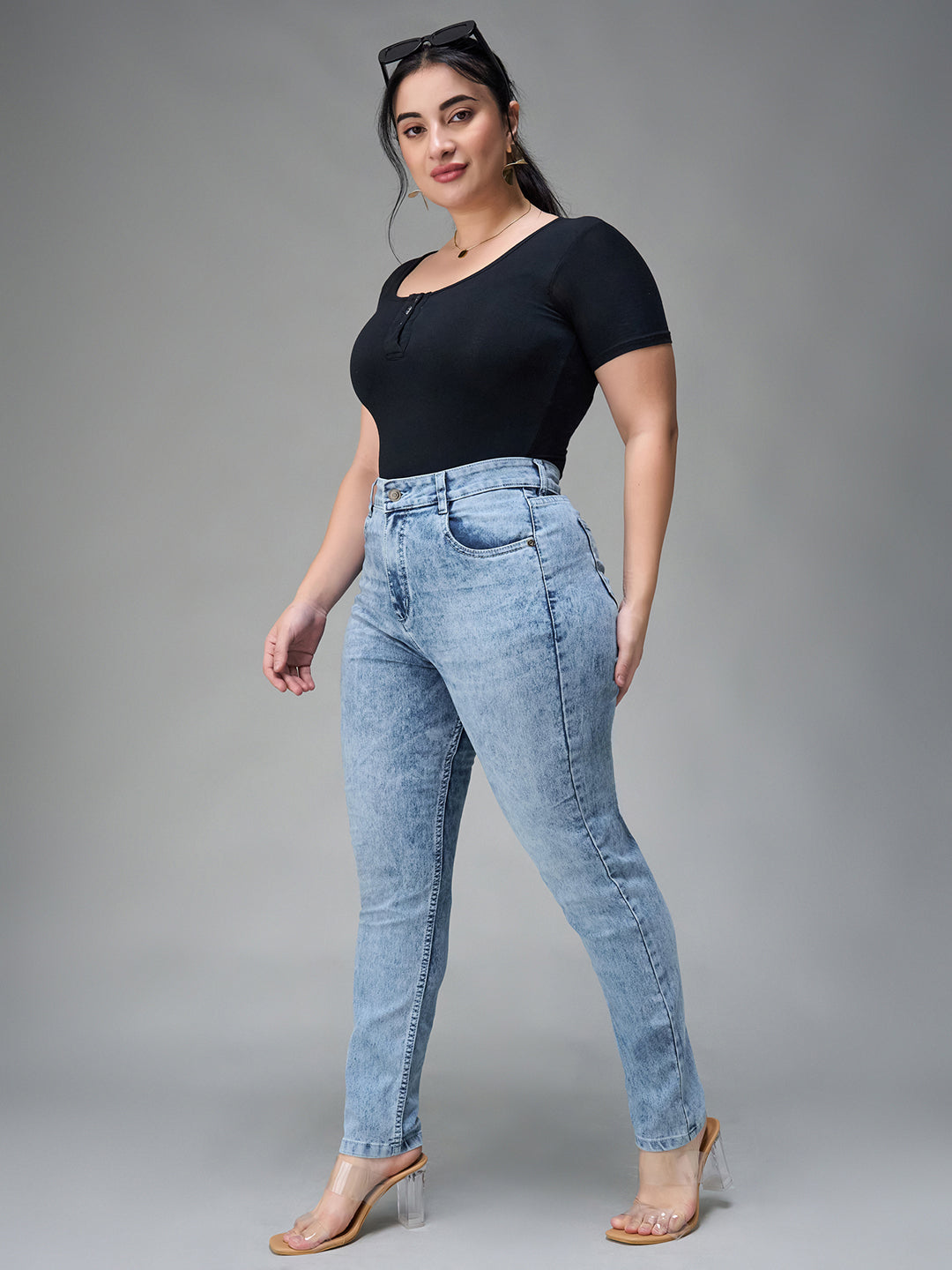 CHASEstretch™ Light Blue Slim-Fit High-Rise Stretchable Denim Jeans