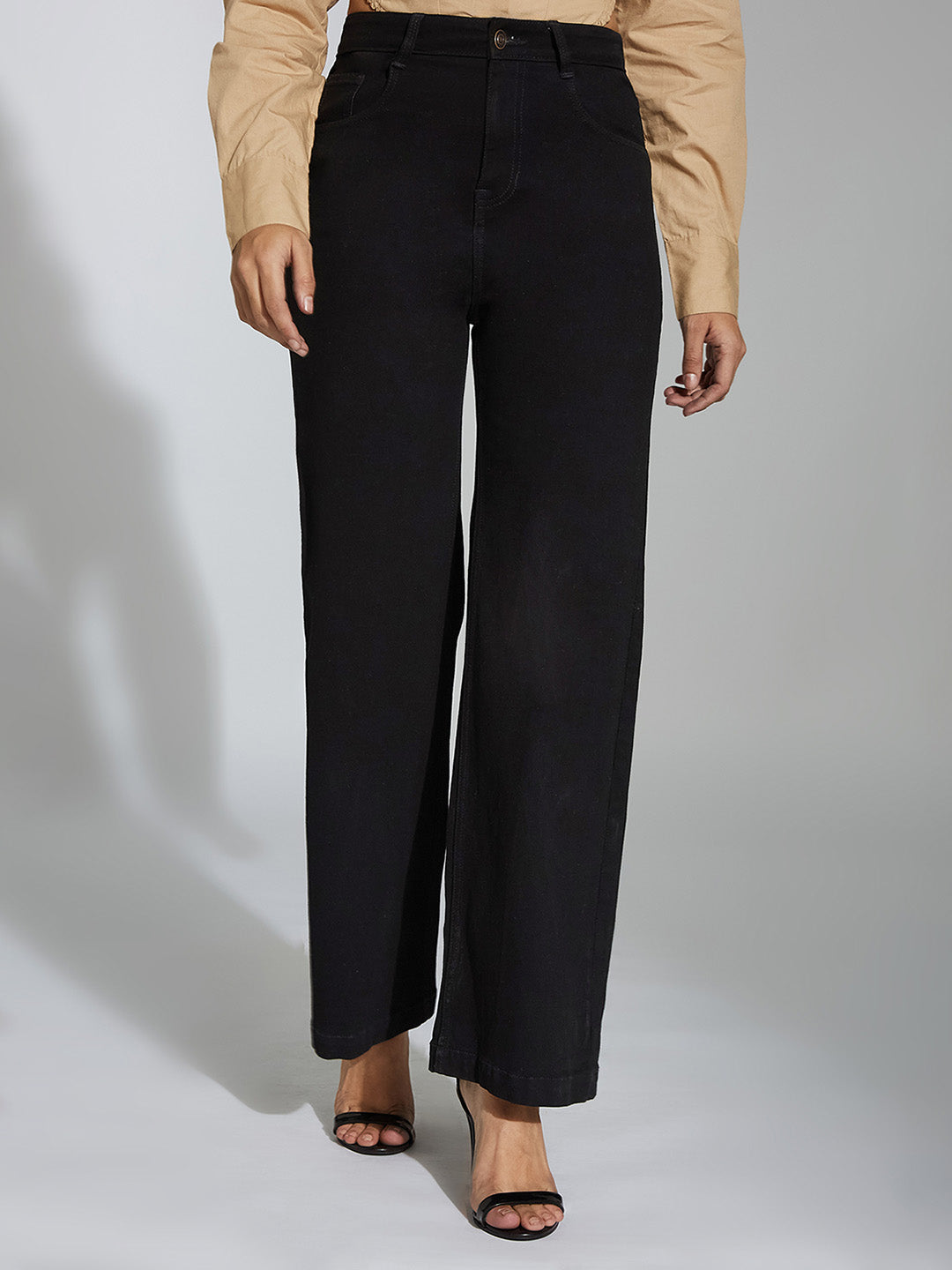 CHASEshape™ Black Bootcut High-Rise Stretchable Denim Jeans