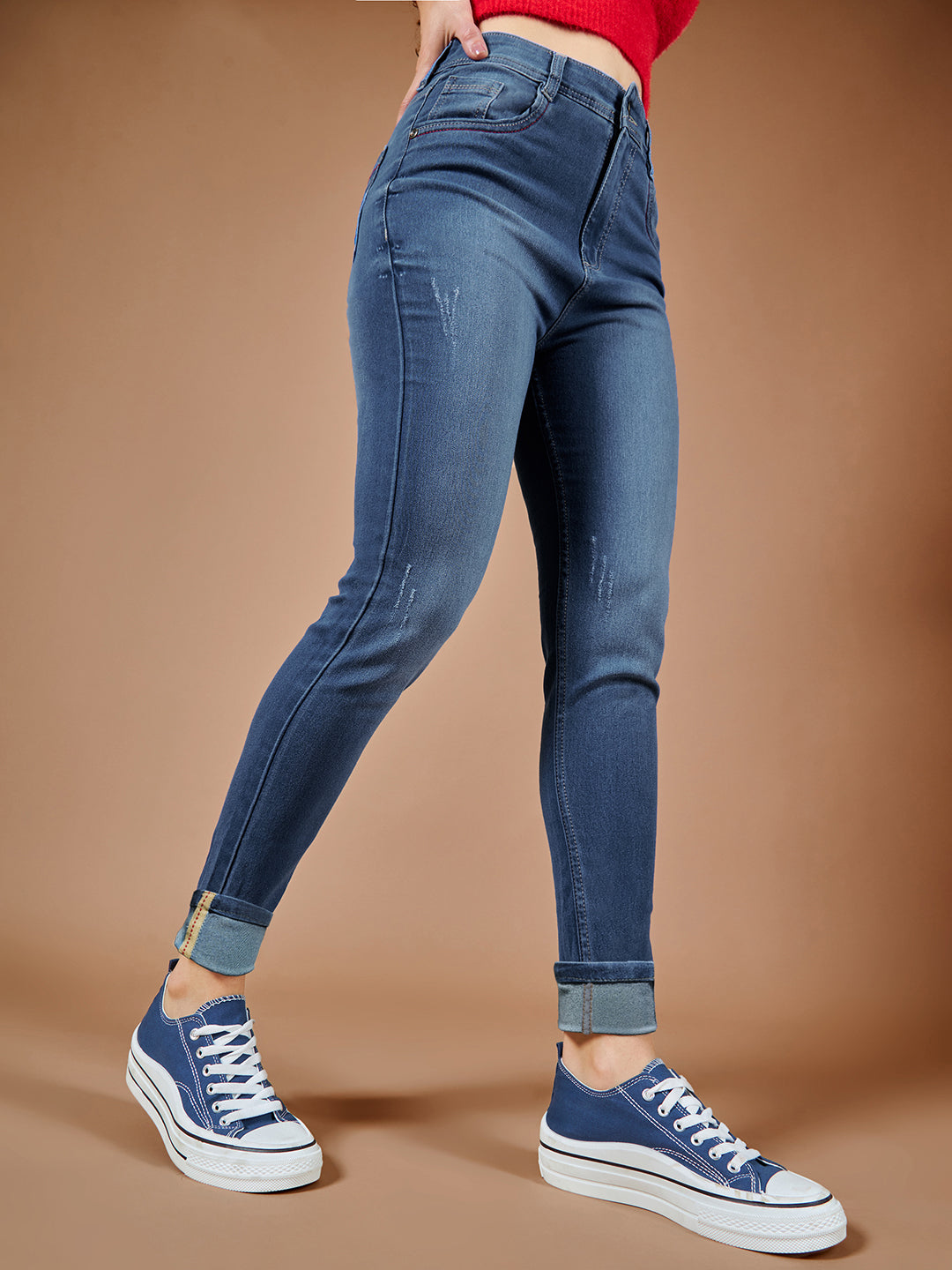 CHASEstretch™ Blue Skinny-Fit High-Rise Denim Jeans