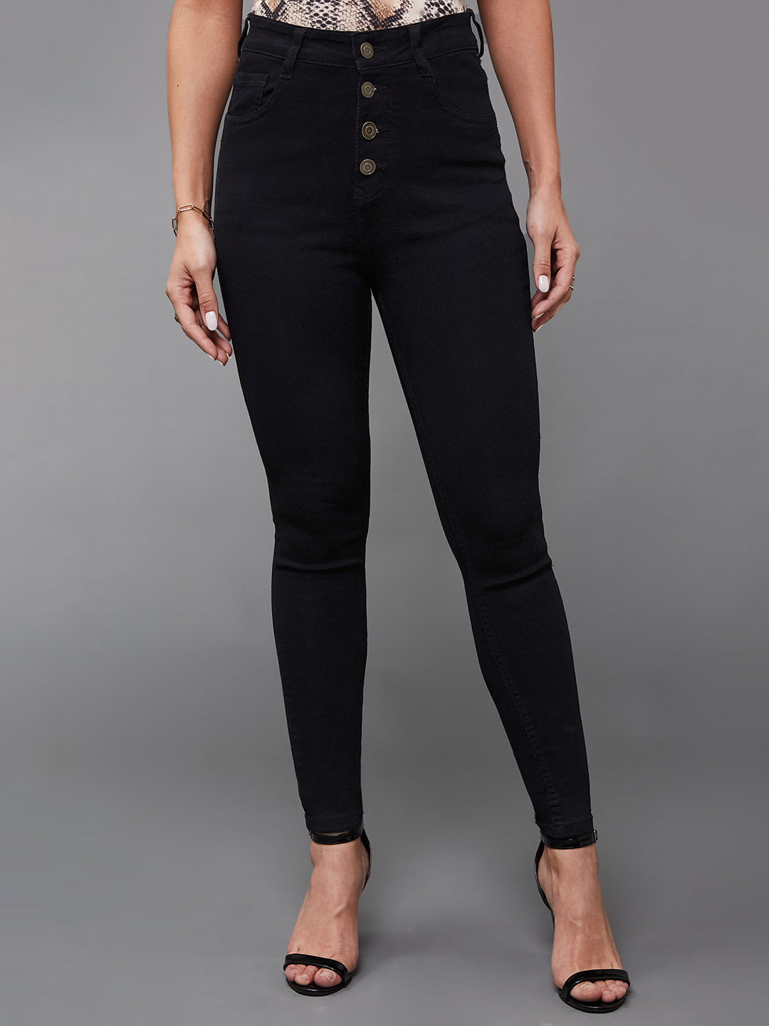 CHASEstretch™ Black Skinny-Fit High-Rise Denim Jeans