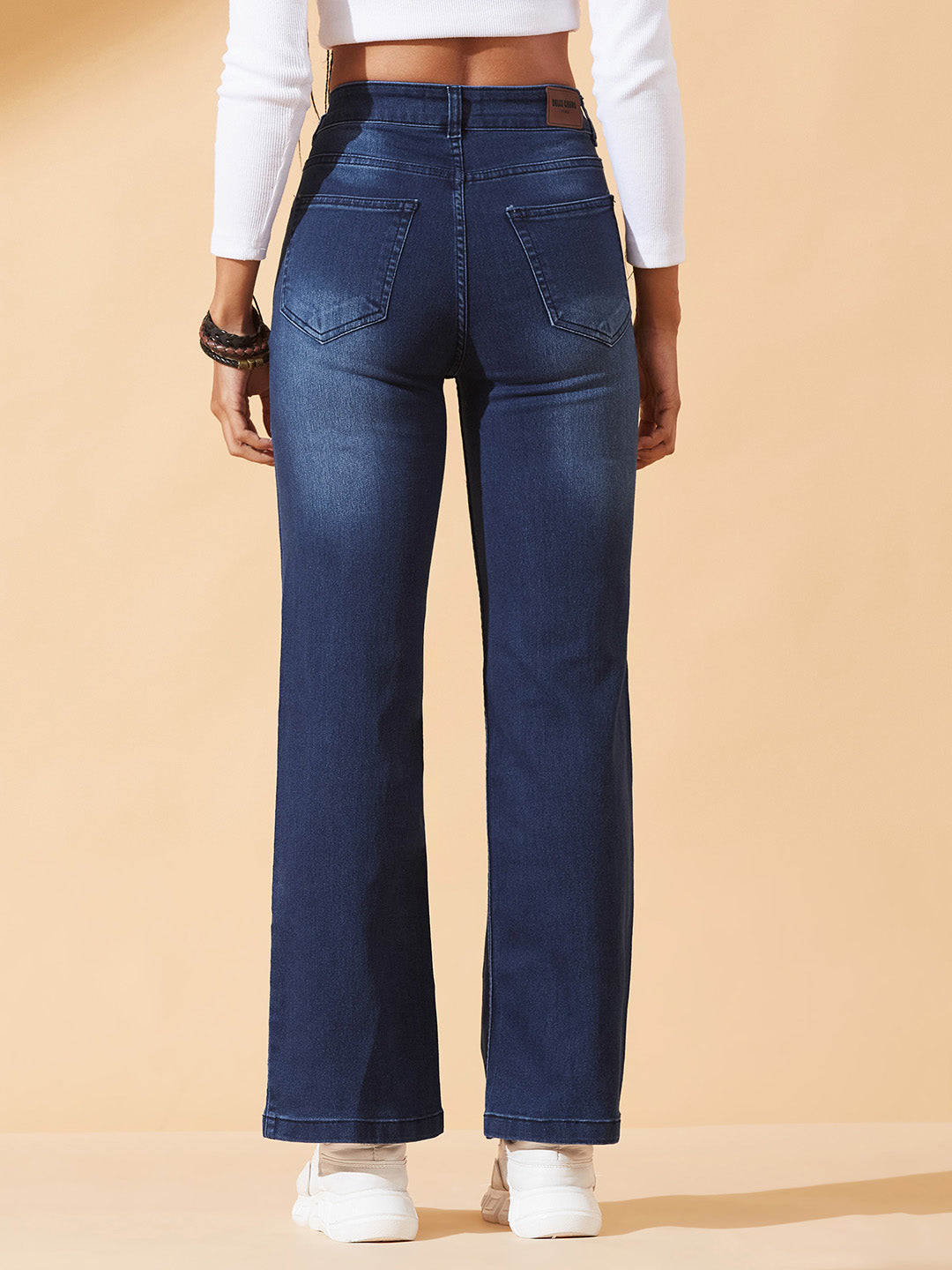 Navy Blue stretch denim jeans — Dolce Crudo