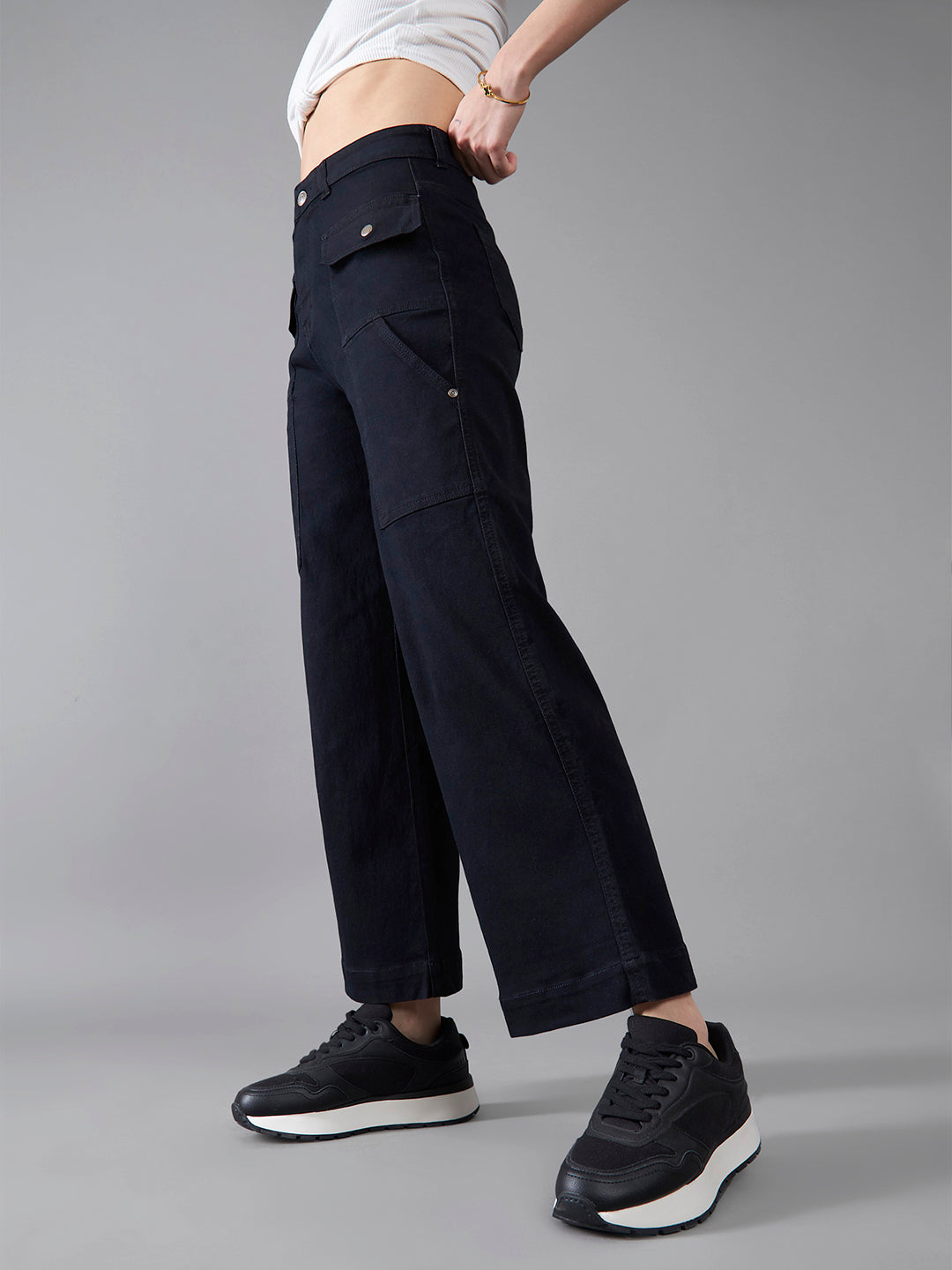 CHASEstretch™ Black Flared High-Rise Denim Jeans