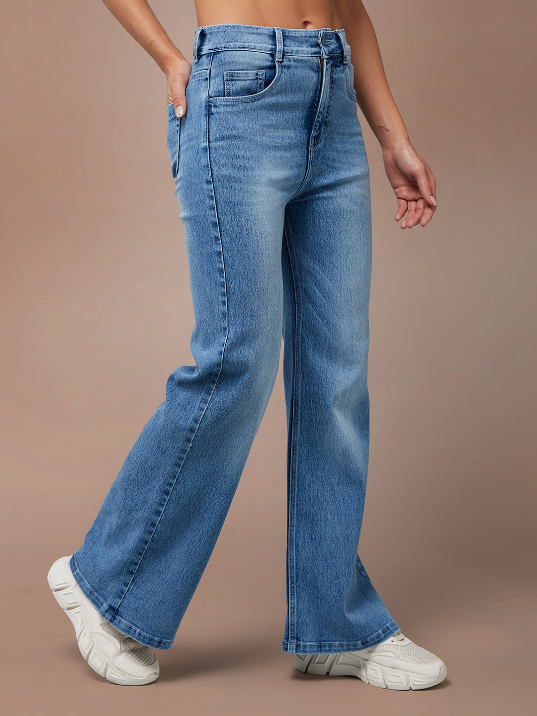 CHASEstretch™ Light Blue Wide-Leg High-Rise Denim Jeans