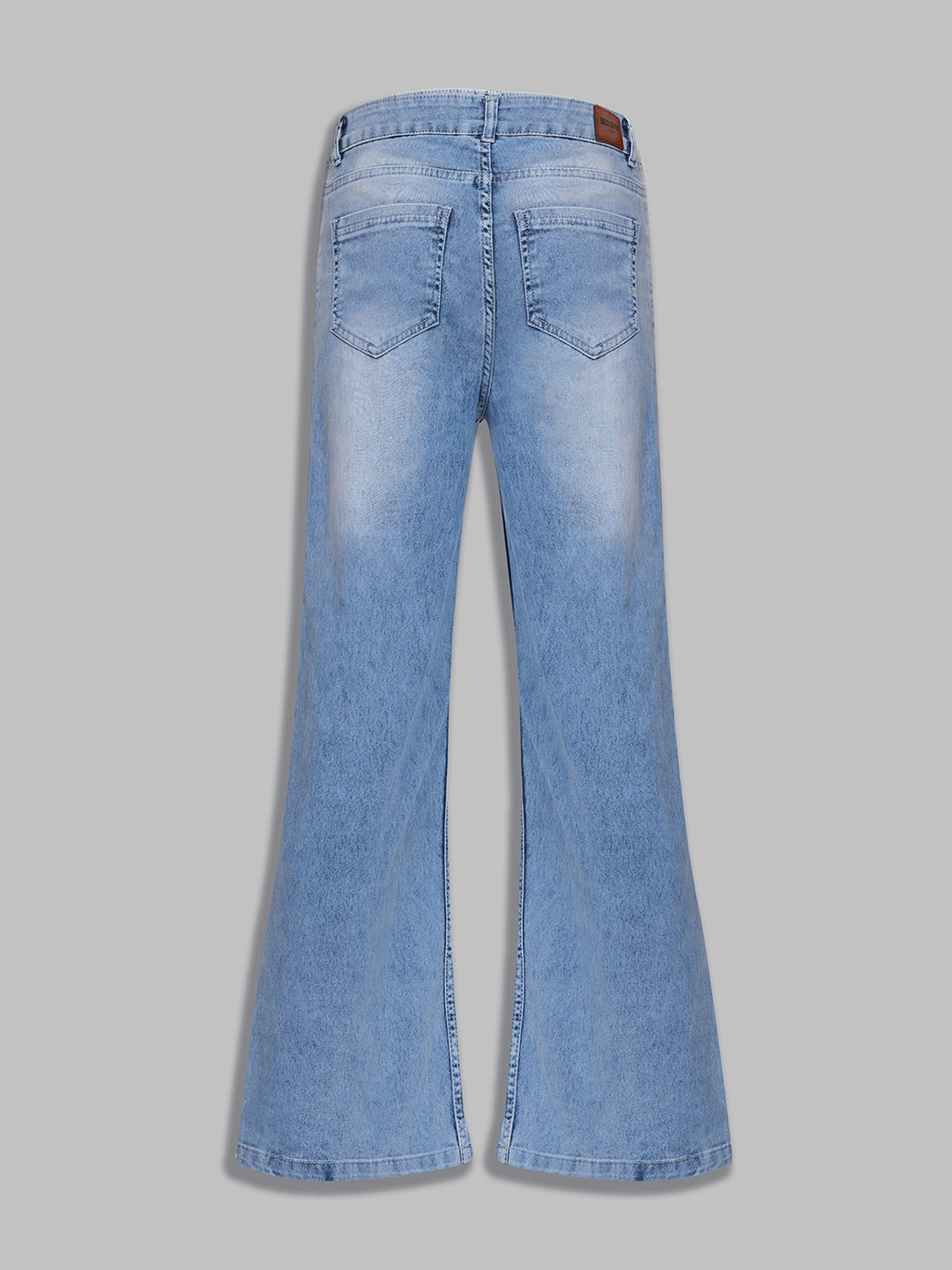 CHASEshape™ Light-Blue Wide-Leg High-Rise Stretchable Denim Jeans for Women