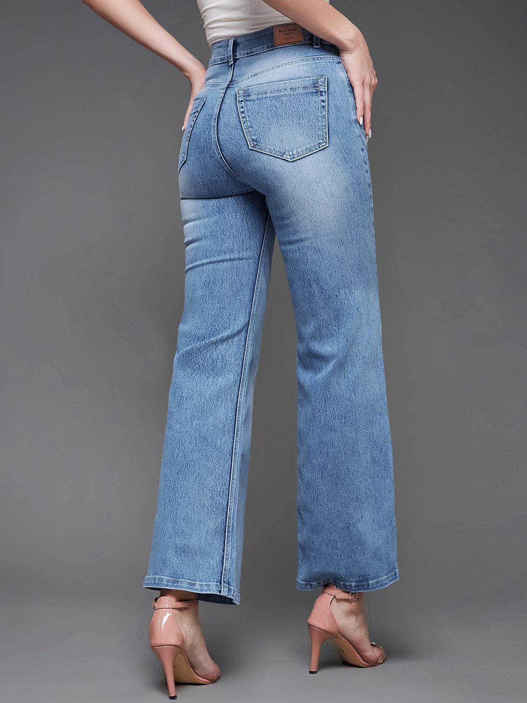 CHASEstretch™ Light Blue Wide-Leg High-Rise Stretchable Denim Jeans