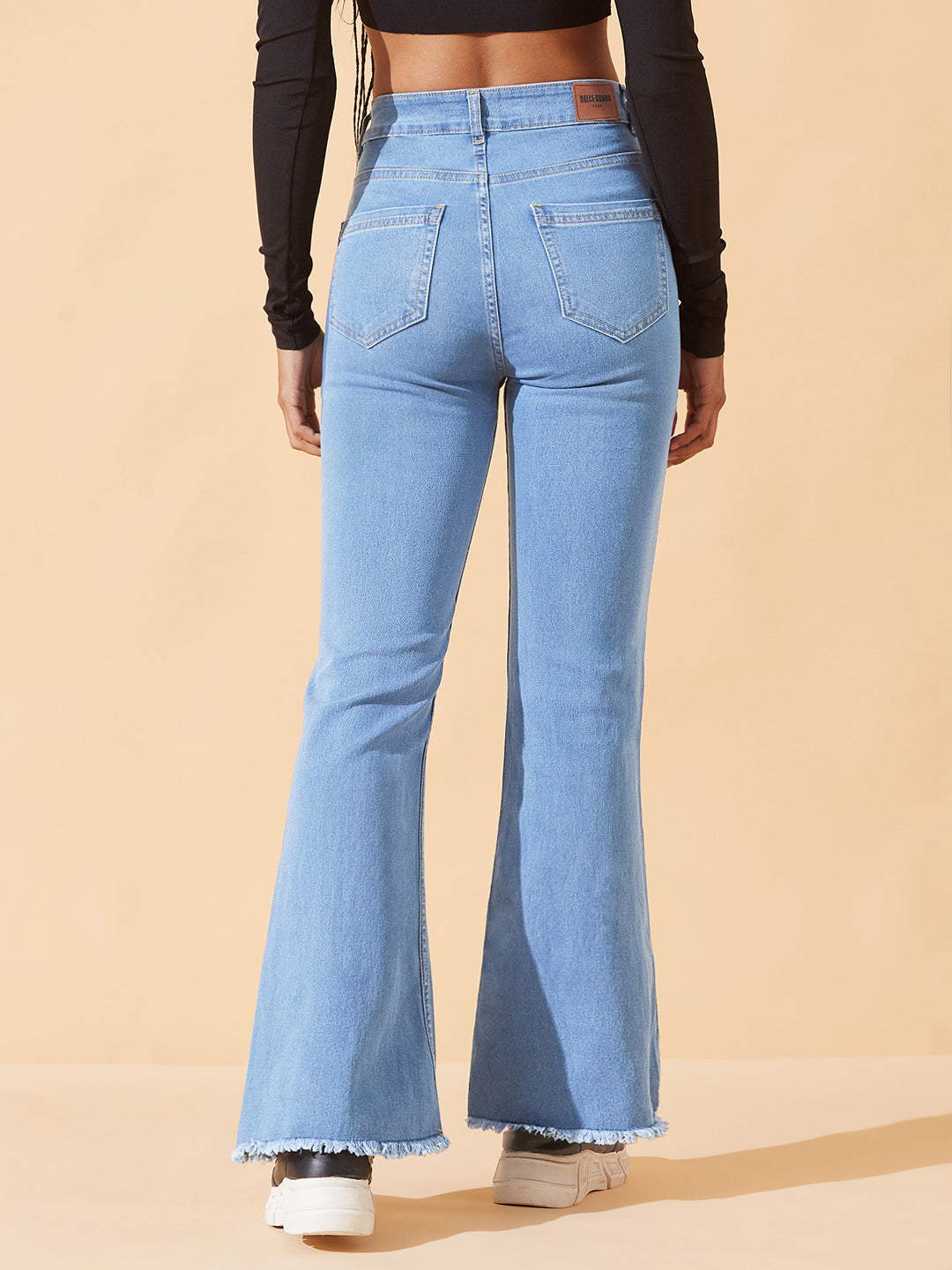 CHASEstretch™ Light-Blue Bootcut High-Rise Regular Stretchable Denim Jeans for Women